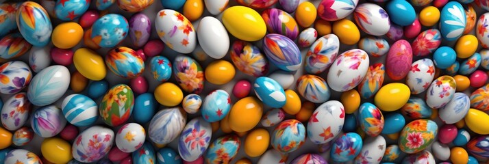 Fototapeta na wymiar Easter background with eggs