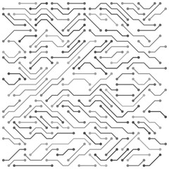 Gray circuit technology illustration background.