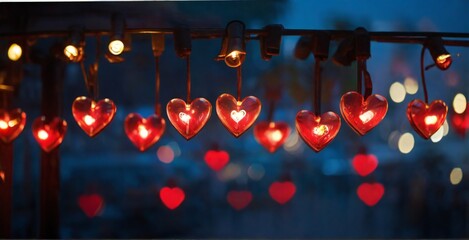 christmas lights on the window romance, light, celebration, illustration, christmas, hearts, design, vector, decoration, shape, romantic, symbol, art, wedding, 