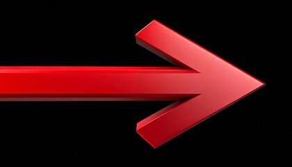 red straight 3d arrow right png