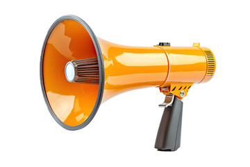 Yellow and Black Megaphone on isolate Background - Communication Tool