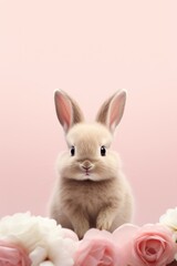 Obraz premium Cute little rabbit for Easter spring holiday