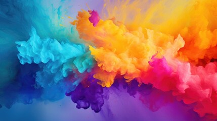 Fototapeta na wymiar Colorful powder explosion. Paint Holi.