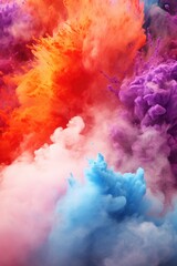 Fototapeta premium A colourful powder explosion of holi paint.