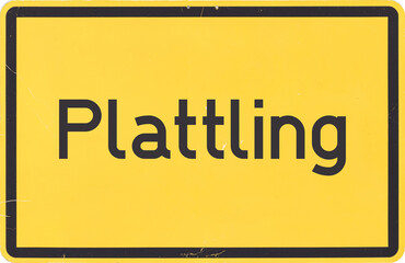 Ortsschild Plattling