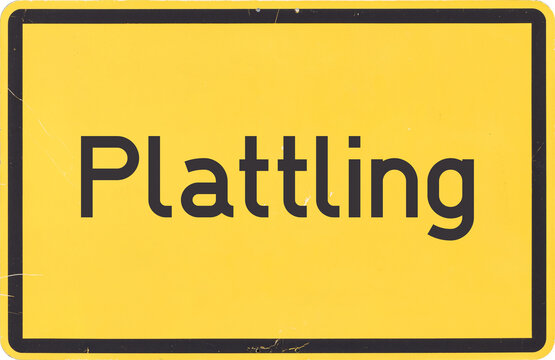 Ortsschild Plattling