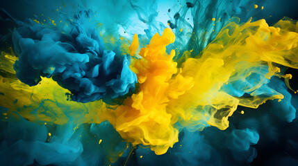 Fototapeta na wymiar Colorful Vibrant Rainbow Holi Paint Color Powder Explosion