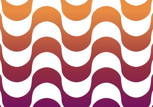 Copacabana beach sidewalk pattern. Rio de Janeiro, Brazil. Sunset colors. transparent background.