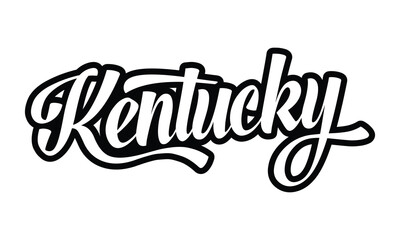 Kentucky hand lettering design calligraphy vector, Kentucky text vector trendy typography design	 - obrazy, fototapety, plakaty