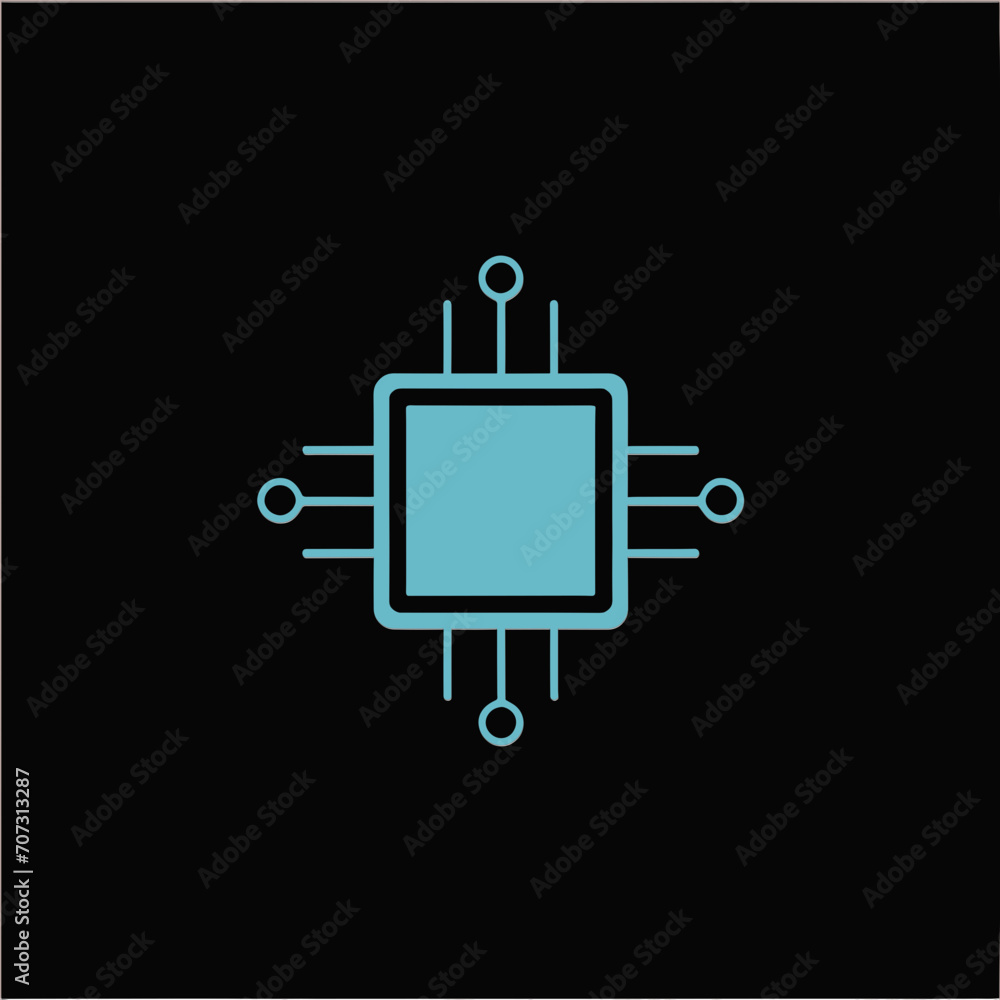 Aufkleber cpu controller vector electronics components