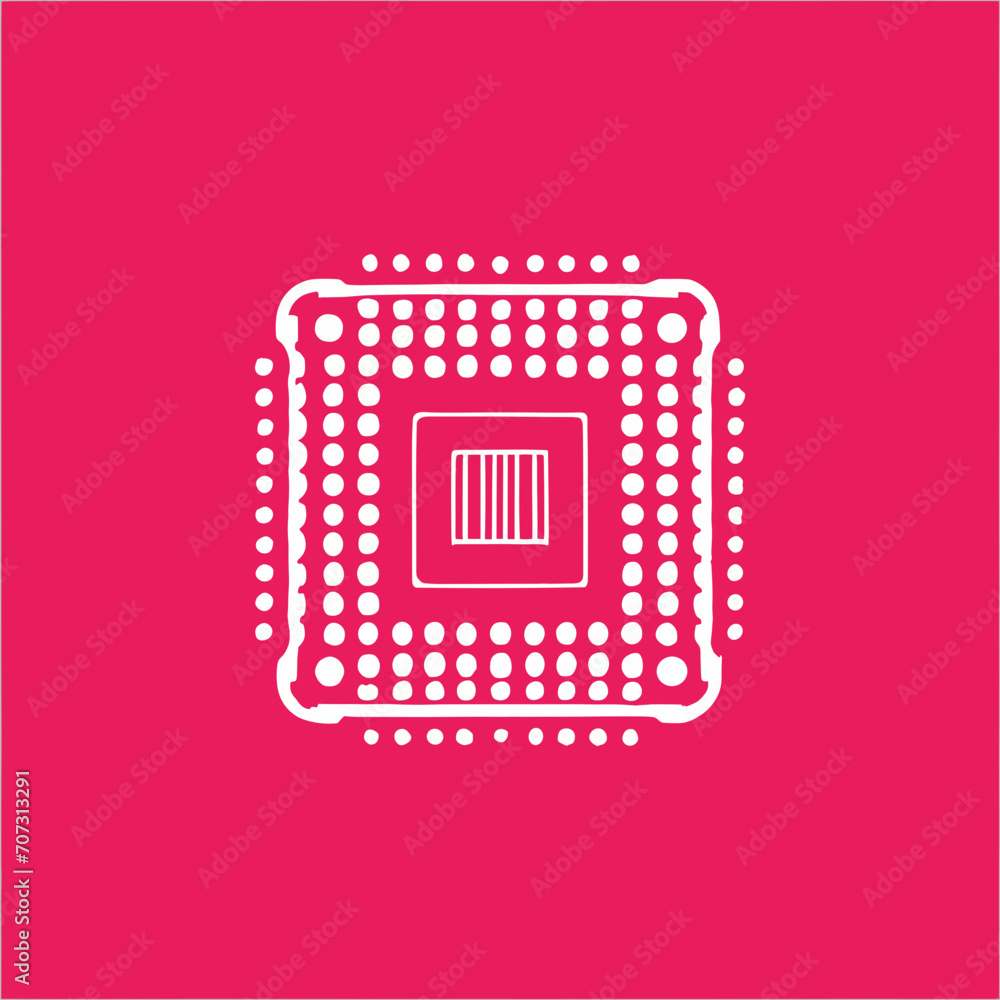 Aufkleber cpu controller vector electronics components
