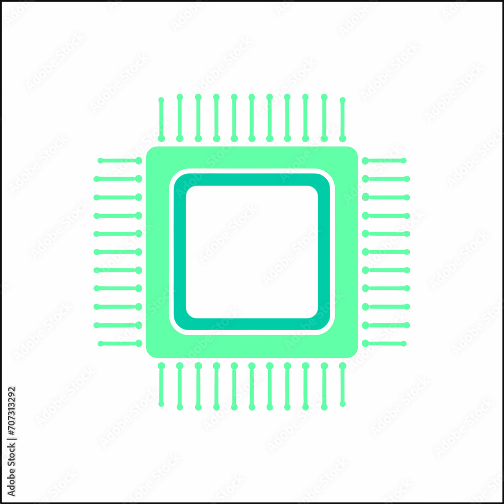 Aufkleber cpu controller vector electronics components
