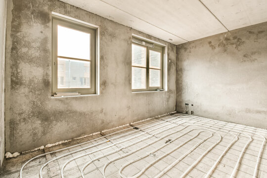 an empty room in a house that is being renovated