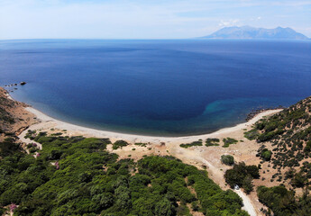 Marmaros Beach in Gokceada, Turkey.