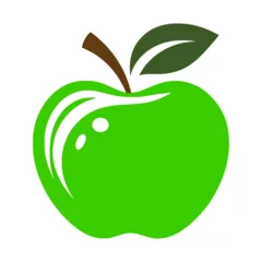 Fotobehang green apple icon © A.Selawi