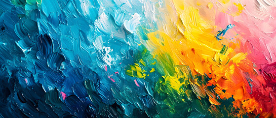 Vibrant strokes of acrylic paint dance across the canvas, capturing the whimsy and imagination of a child's abstract masterpiece