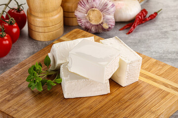 Greek traditional organic feta cheese