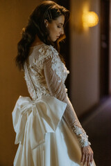 perfect wedding dress on the wedding day