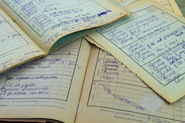 Soviet school books of schoolboy 4 - 7 grades