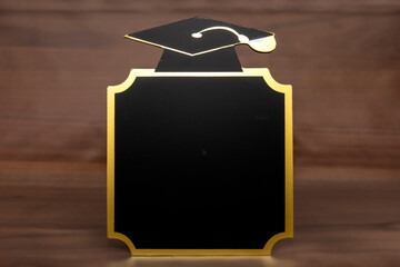 A graduation themed chalkboard