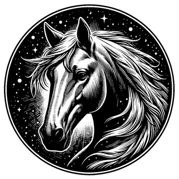Horse Head Vector Illustration