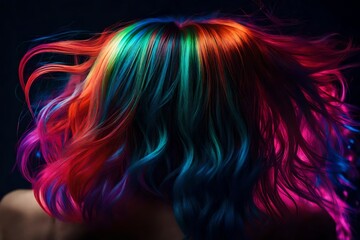 Rainbow color hairs 