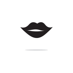 Lips line Icon in trendy flat style isolated on white background. Mouth symbol for your web site design, logo, app, UI. Vector illustration,
