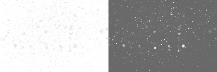 Falling snow isolated on transparent background. Heavy light snowfall, snowflakes Snow flakes, snow...