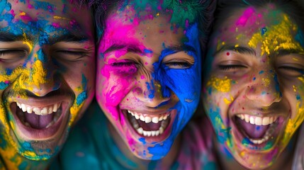 Hues of Joy Faces Aglow in Holi Revelry