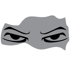 Eyes Cartoon Illustration with shape