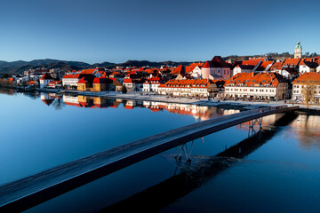 Maribor, Slovenia. Cityscape image of Maribor. Amazing view of Maribor Old city.