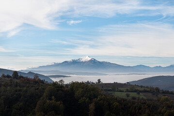 Snowy mountain top