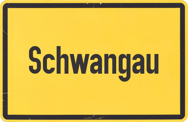 Ortsschild Schwangau - obrazy, fototapety, plakaty