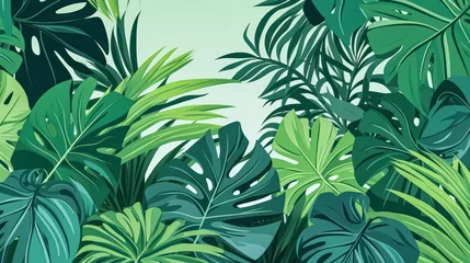 Badezimmer Foto Rückwand Immerse your designs in tropical bliss with this seamless pattern. © Алла Морозова