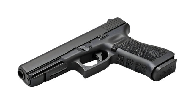 Semi-Automatic Pistol Glock on Transparent Background