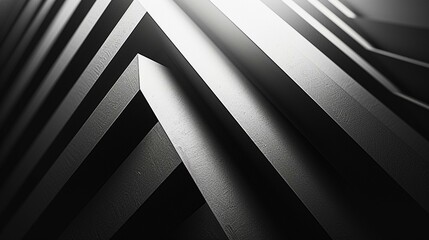 Intersecting lines and angles in a monochromatic pattern, delivering a contemporary and sophisticated background for advertising banners. [Monochromatic angles modern backdrop] - obrazy, fototapety, plakaty
