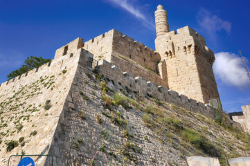 Tower of David and city wall, Jerusalem, Israel