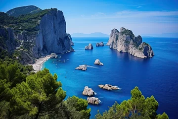 Raamstickers Capri island, Italy © neirfy