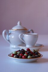 Beautiful background with multicolored peppercorns