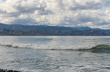 tidal wave on the Mediterranean coast in winter 14