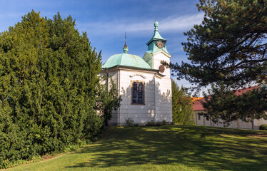 View of the chapel in the castle park