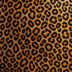Realistic leopard skin fur pattern. animal skin texture. Generative ai