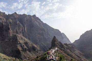 Masca village in sunset on Tenerife