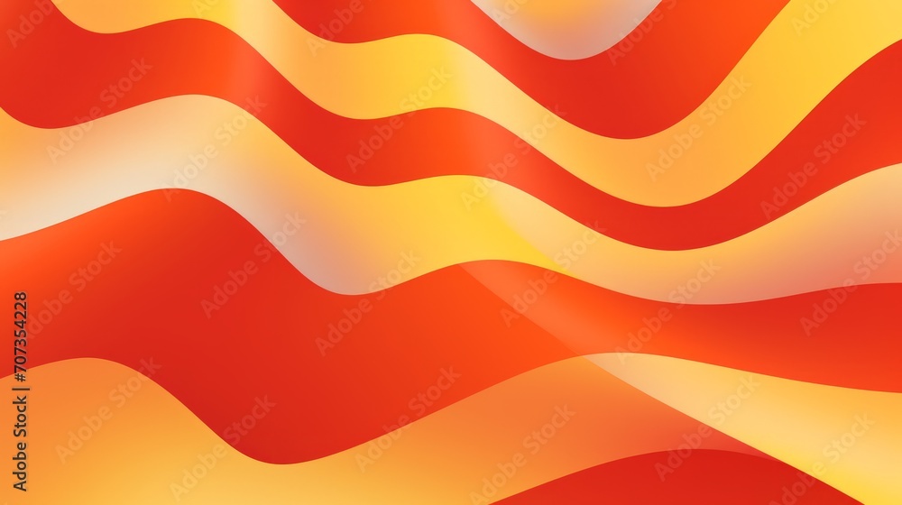 Poster abstract wavy lines in shades of red, yellow, and orange create an optical illusion. this image is s