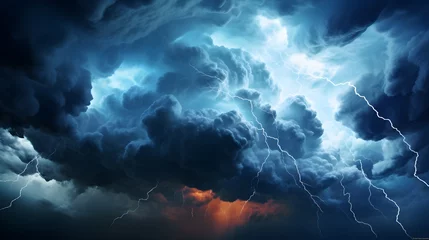Zelfklevend Fotobehang intense storm clouds intense weather change © ClicksdeMexico