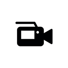 Video Camera Icon Vector Simple Design