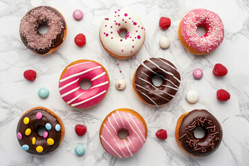 Assortiment de Donuts - obrazy, fototapety, plakaty