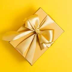 gift box gold ribbon