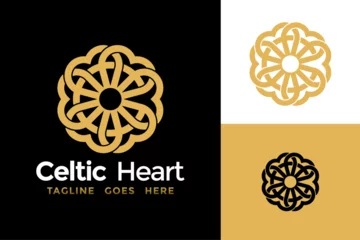 Foto op Canvas Letter C Celtic Logo design vector symbol icon illustration © Creative99d