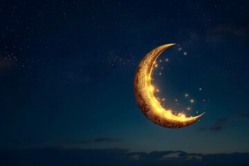 Obraz na płótnie Canvas ramadan Kareem, Ramadan crescent moon